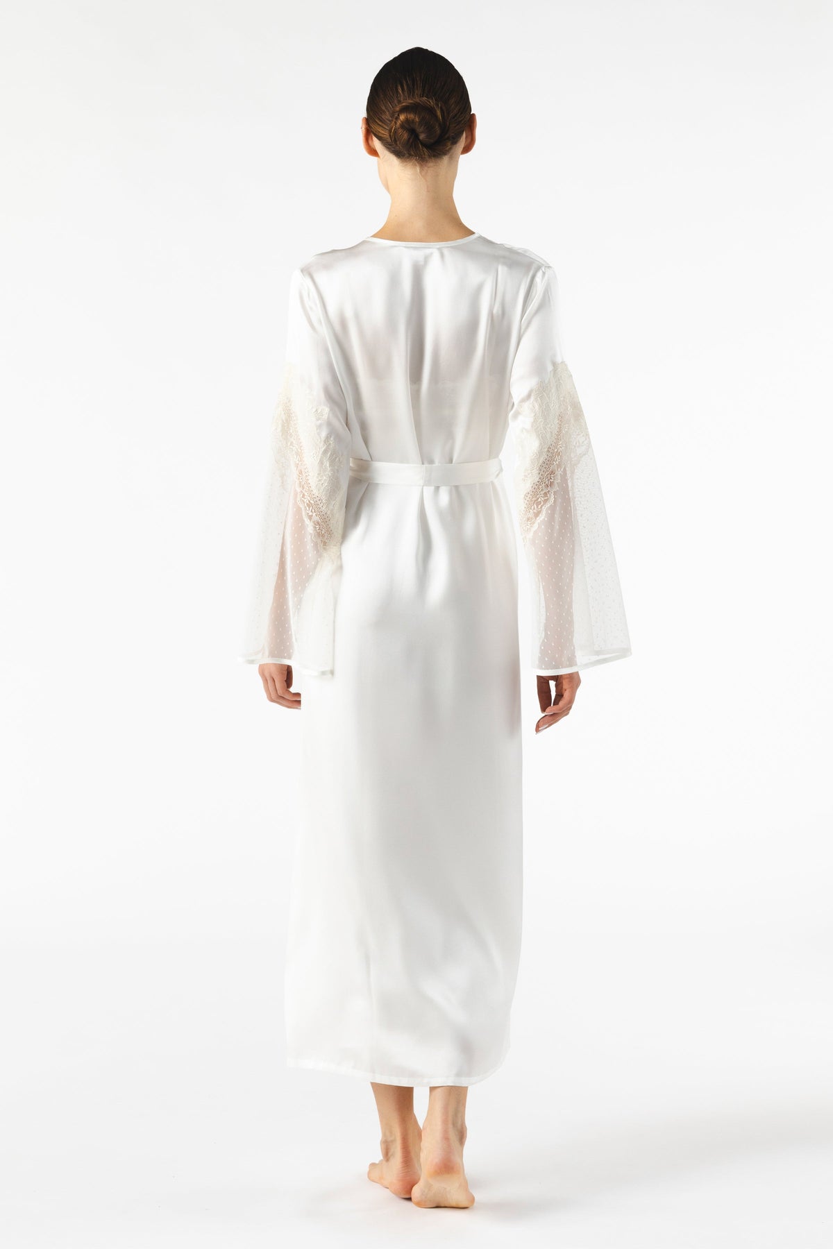 Virginia Vintage Long Silk Robe