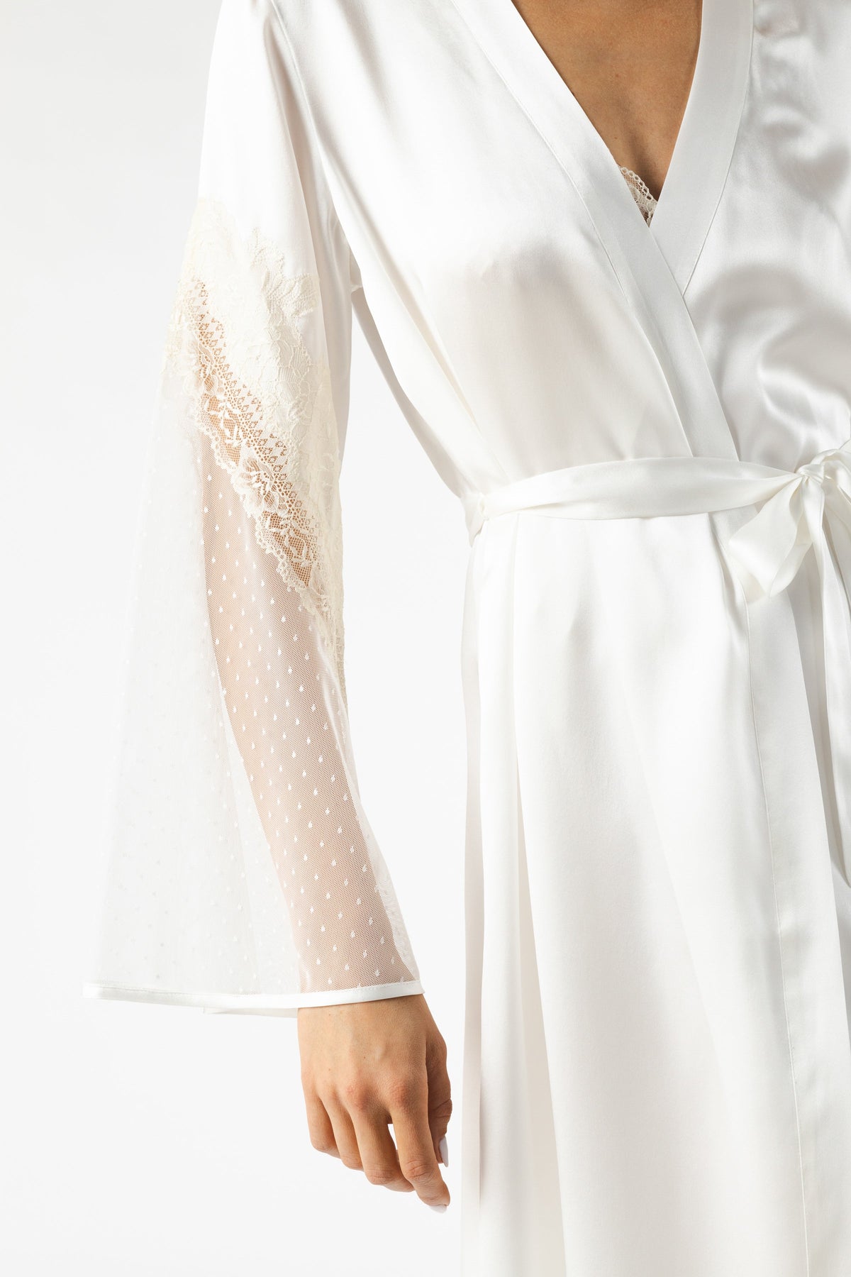 Virginia Vintage Long Silk Robe