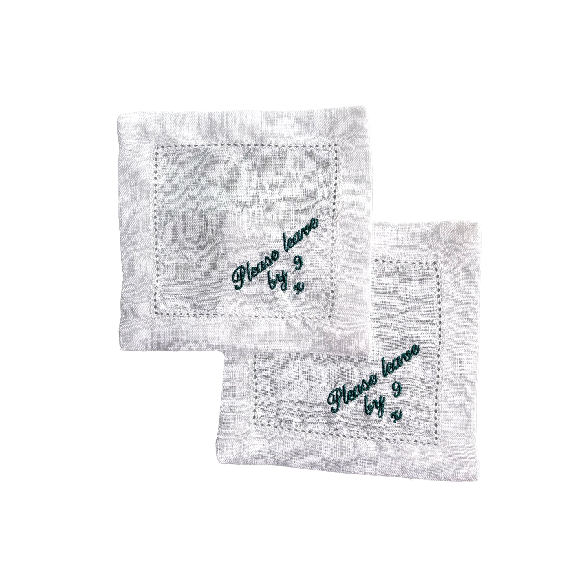 Please Leave by 9 | Set of 2