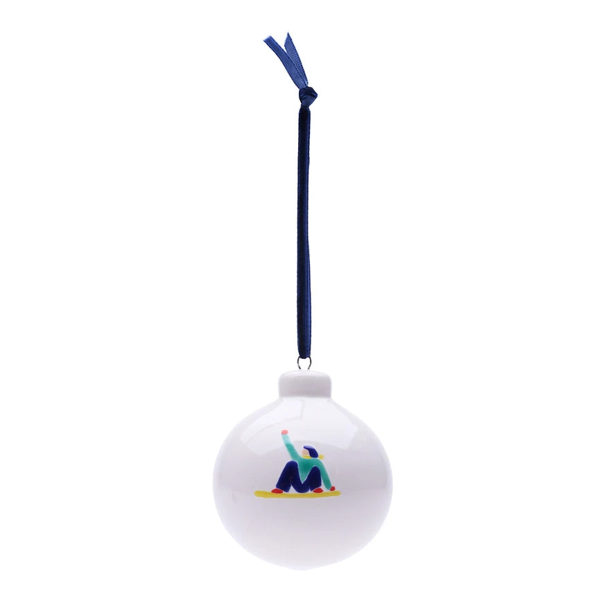 Chatel Snowboarder Bauble Navy