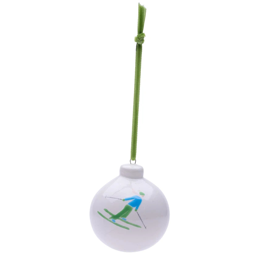 Chatel Skier Bauble Green