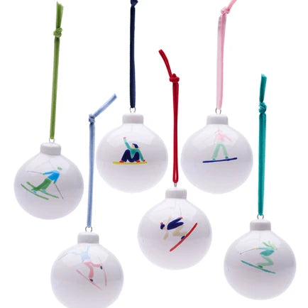 Chatel Skier Bauble Turquoise