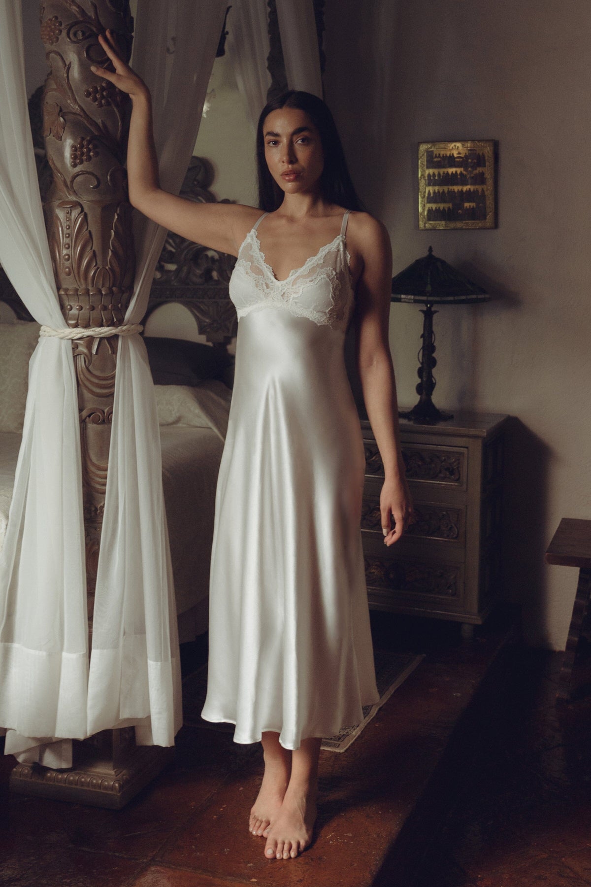 Anya Beautiful Bust-Support Long Silk Gown Long Gown NK iMODE