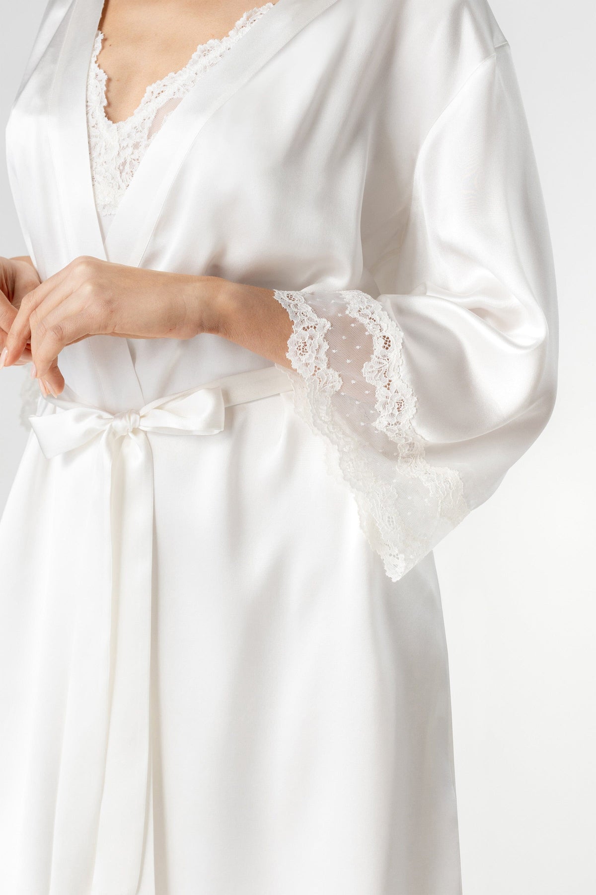 Anya Beautiful Long Silk Kimono Long Robe NK iMODE