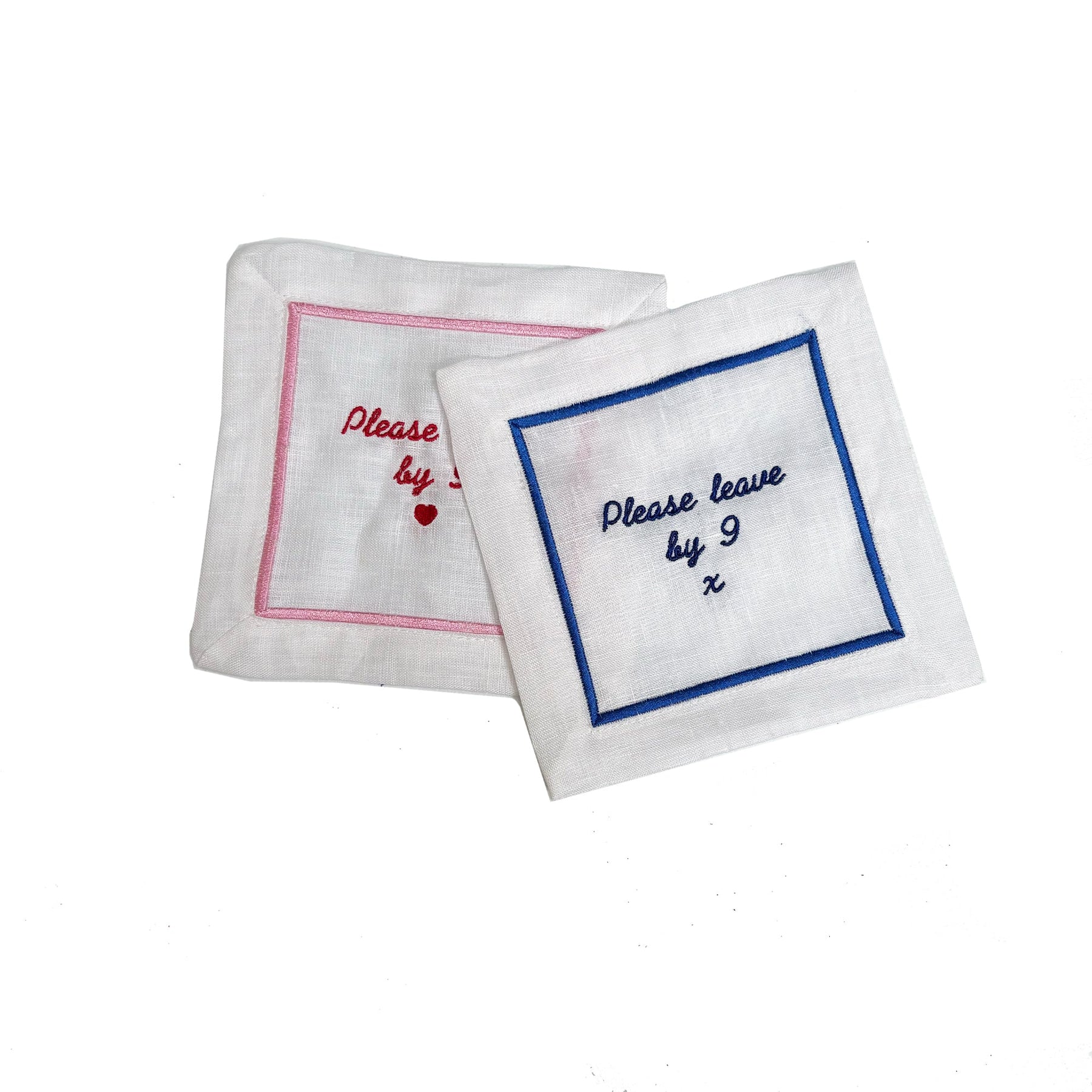 Blue Please Leave by 9 | Set of 2