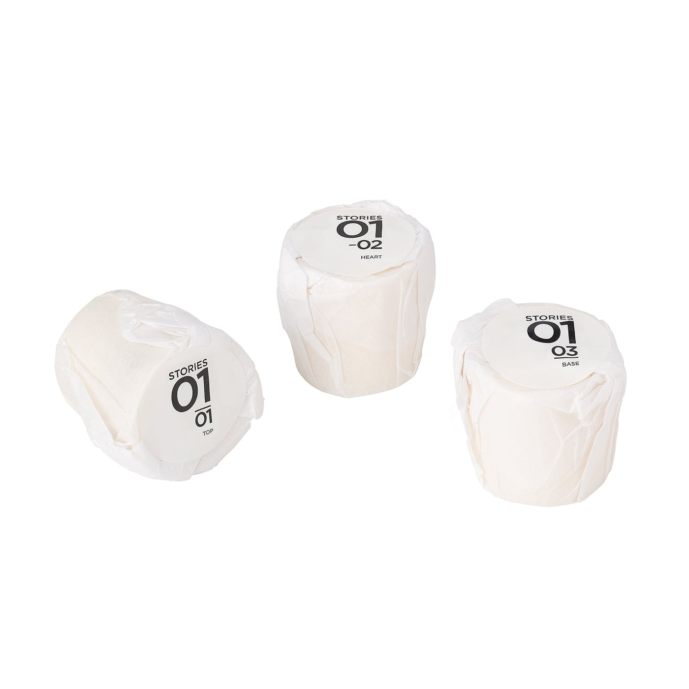 STORIES Nº.01 BOUGIE PARFUMÉE, PERFUMED CANDLE TRIO REFILL SET