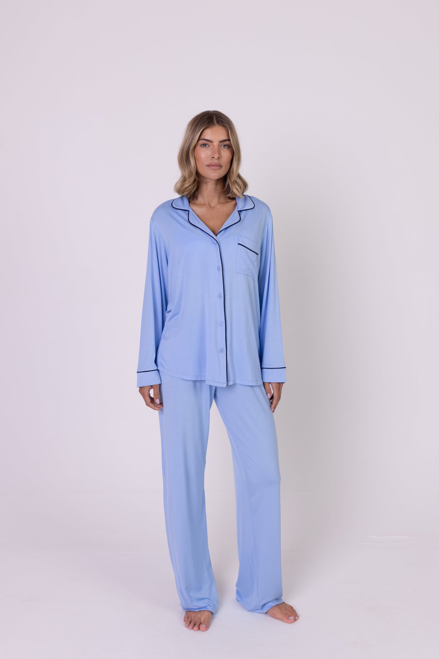 Powder Blue Modal Pyjama Set