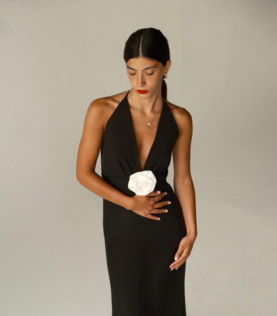 Black rose dress