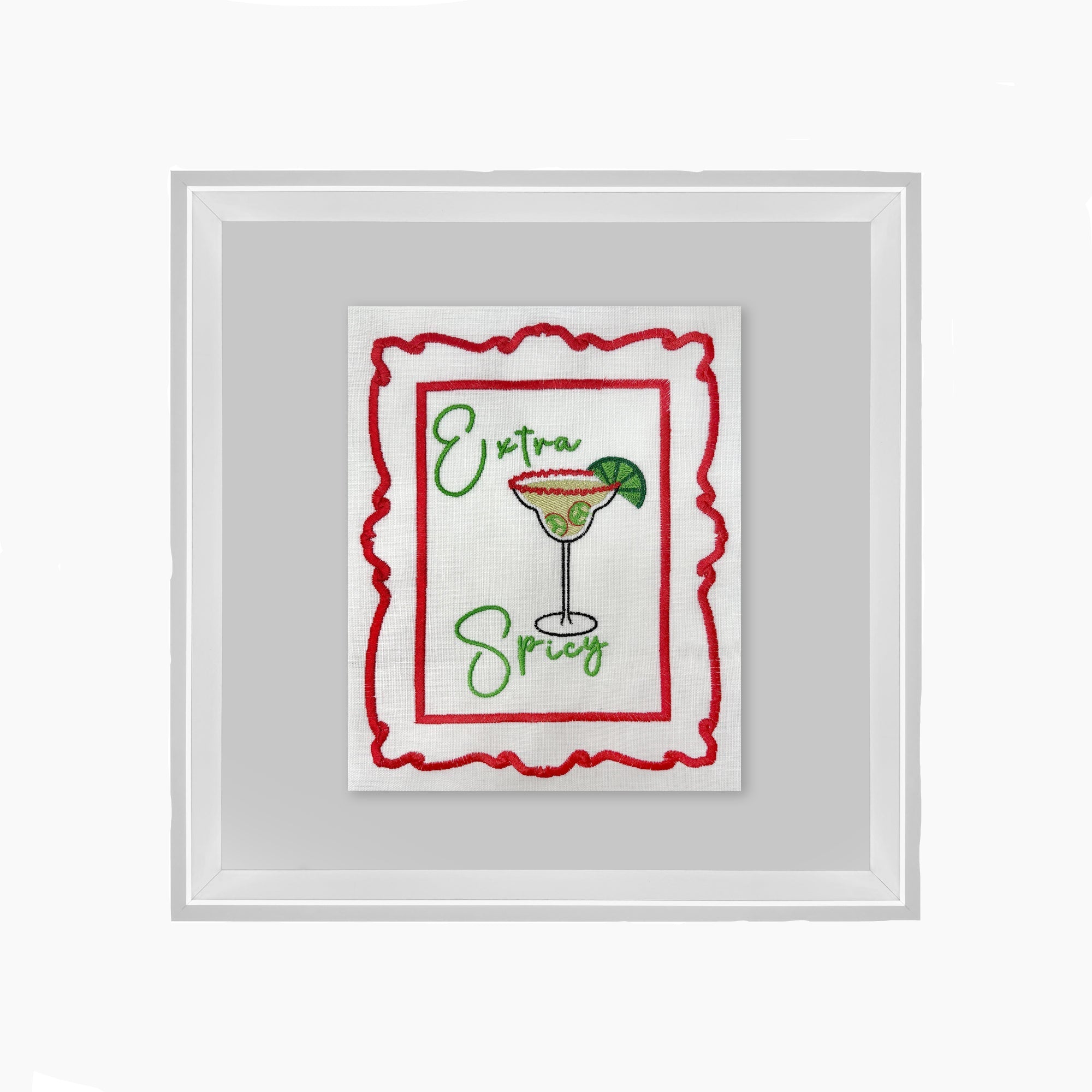 Extra Spicy Embroidered Wall Art