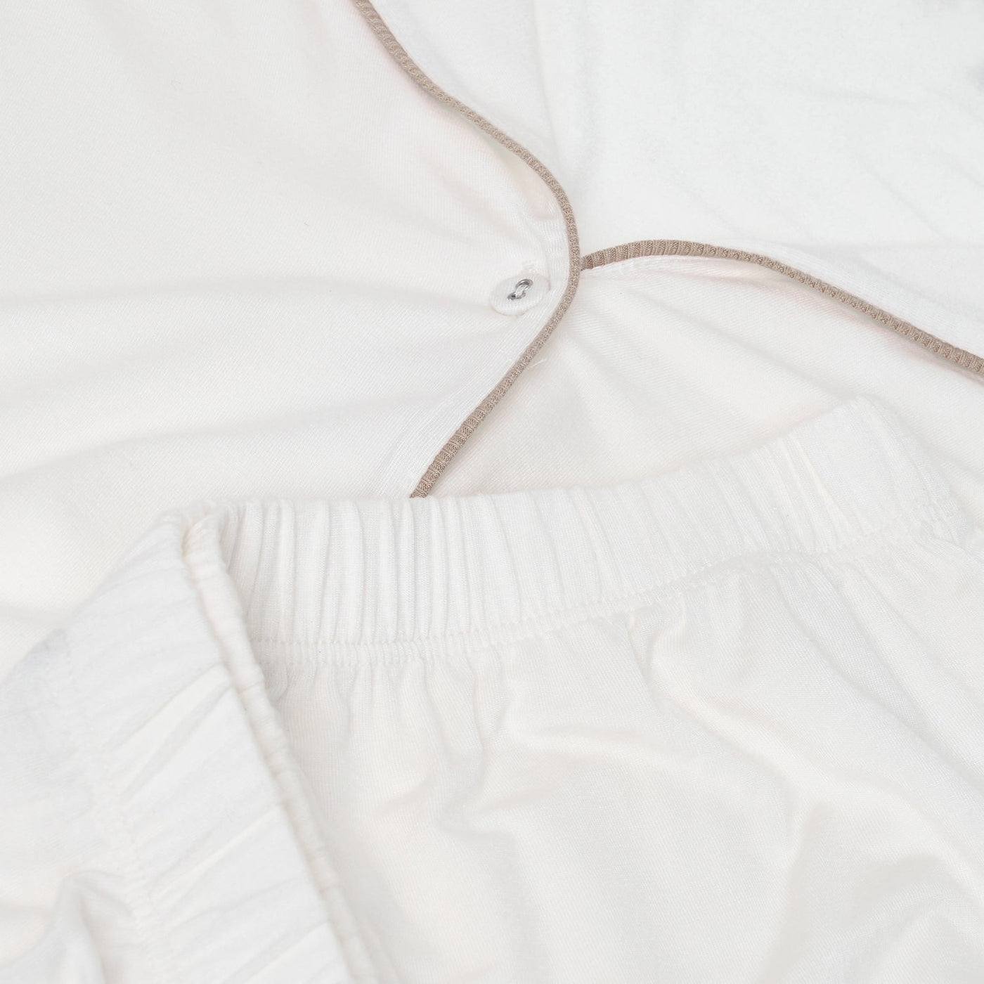 Cooling summer sleepwear set for women – modal fabric in cream