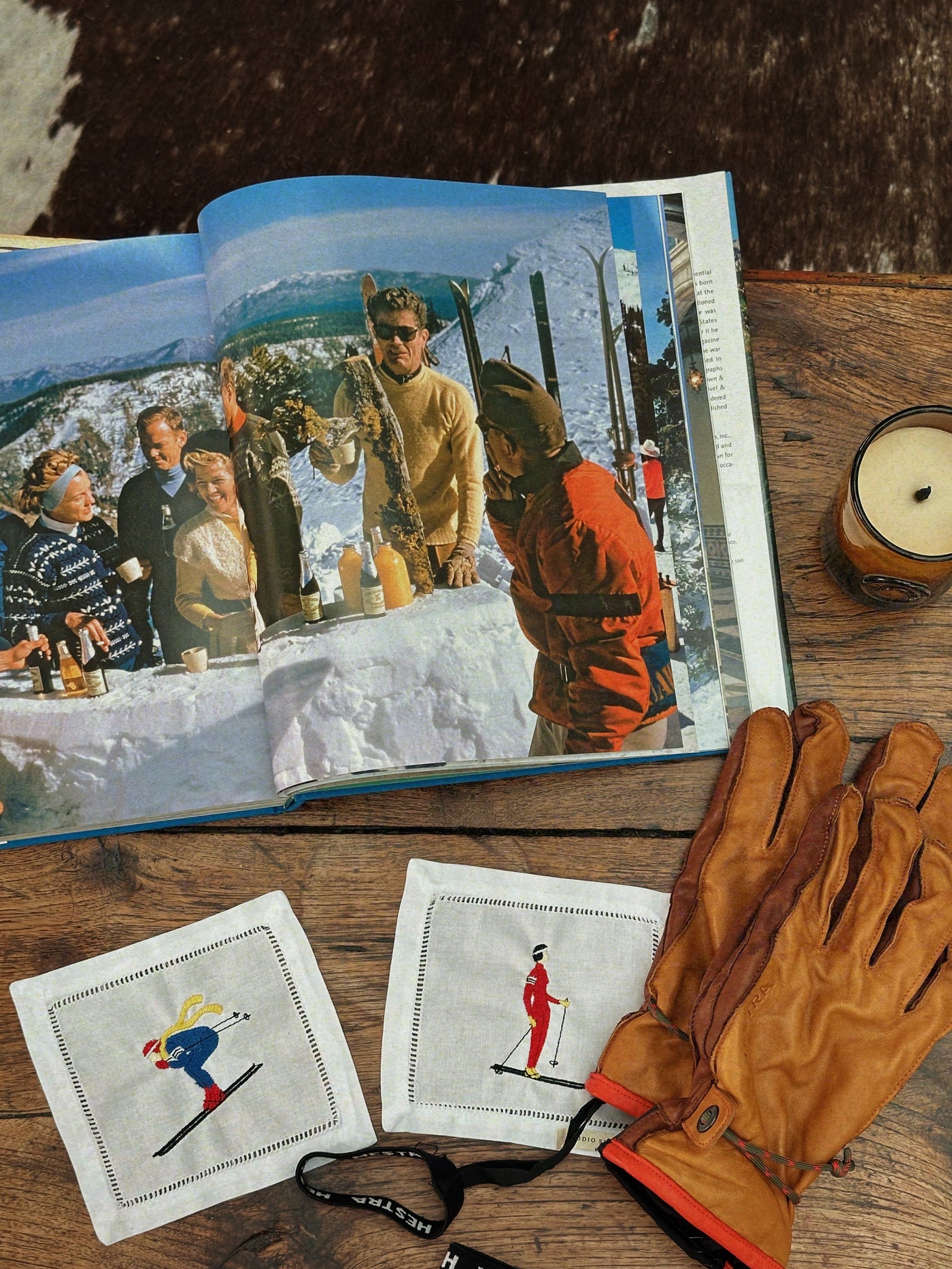 The Ski Cocktail Napkin Set