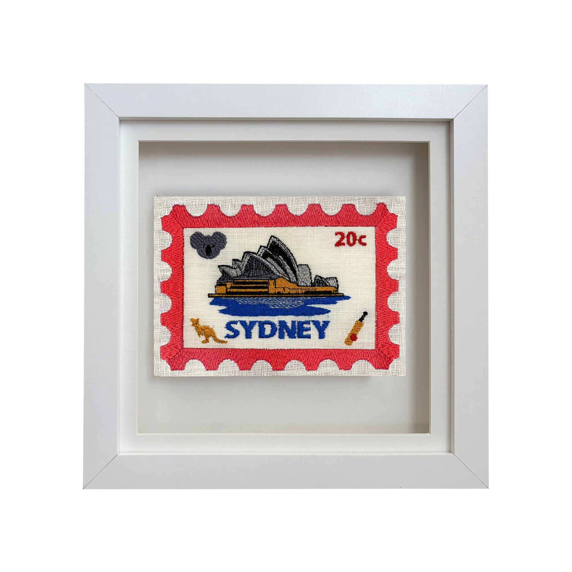 Australia, Sydney Embroidered Postcard Artwork
