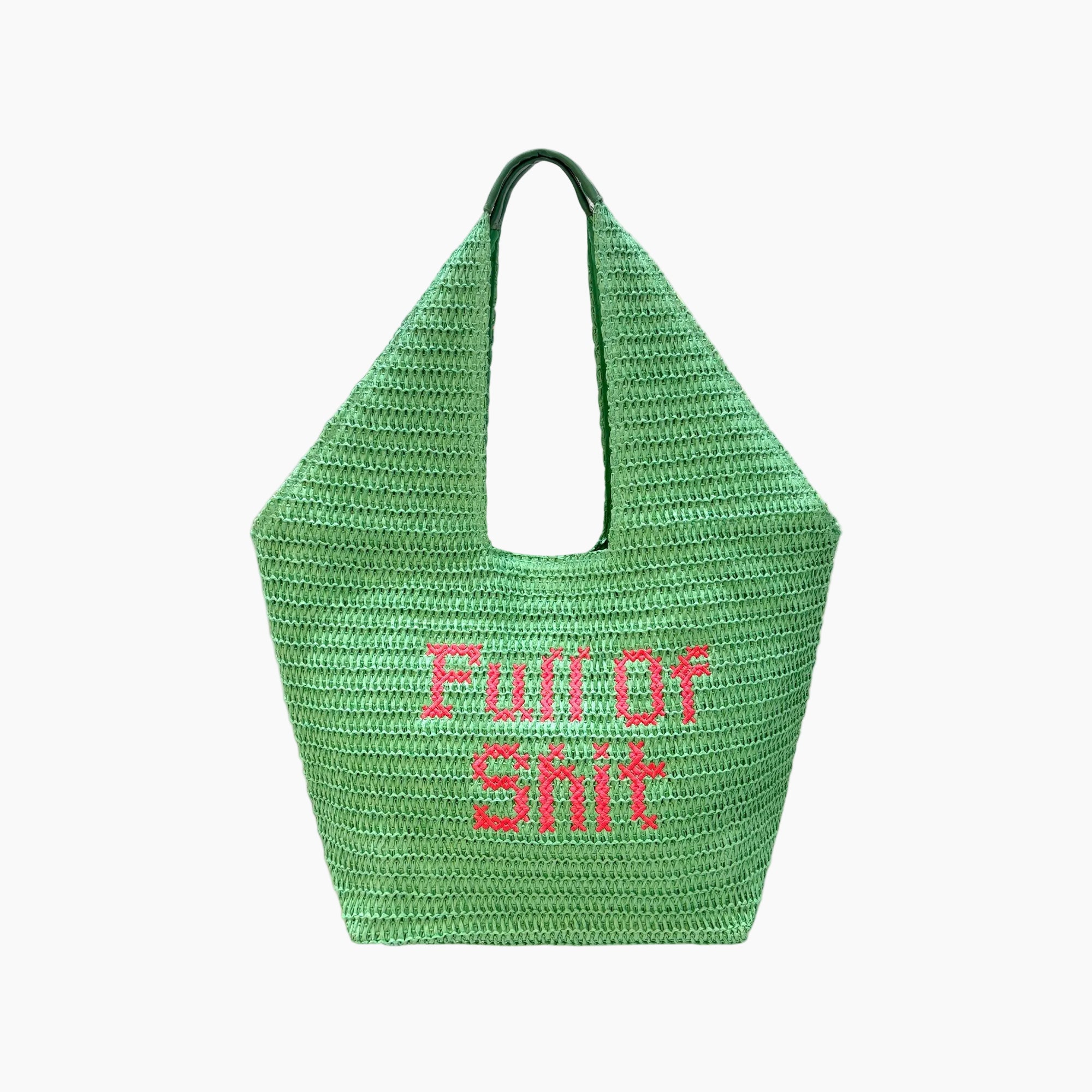 Green &amp; Pink Full Of Shit Oversized Bag