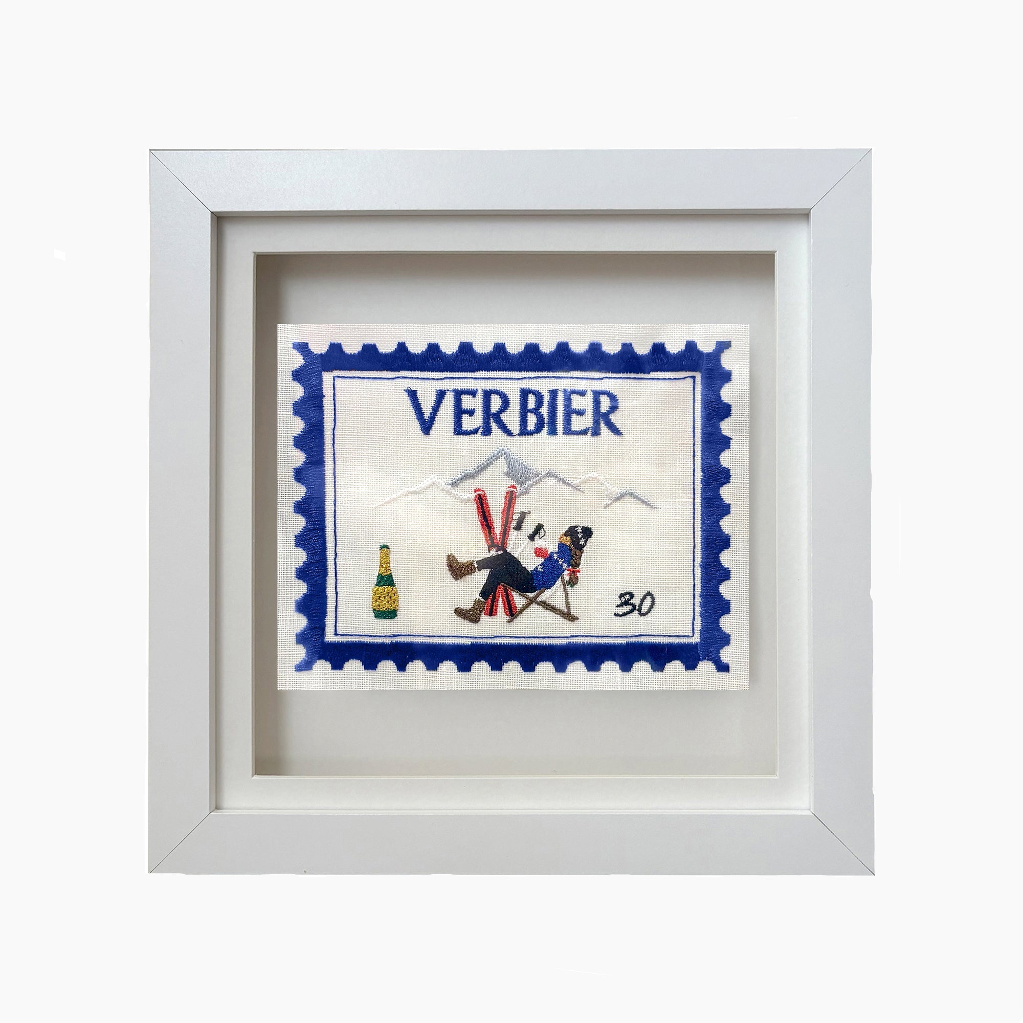 Verbier Embroidered Stamp Artwork