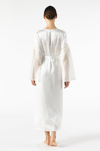 Virginia Vintage Long Silk Robe