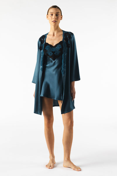 Mireille Twilight Babydoll Silk Chemise