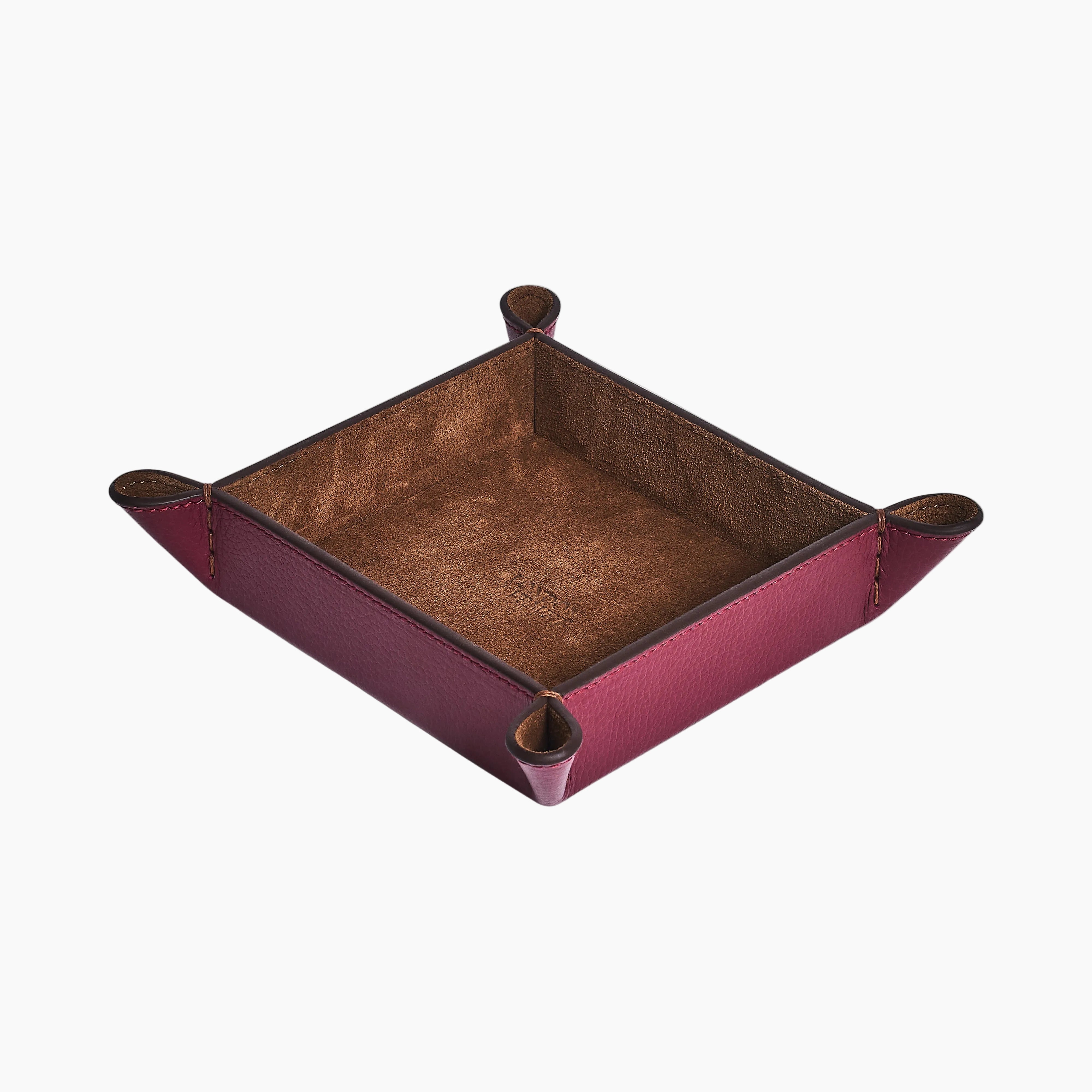 The Small Tidy Tray, Burgundy &amp; Chocolate