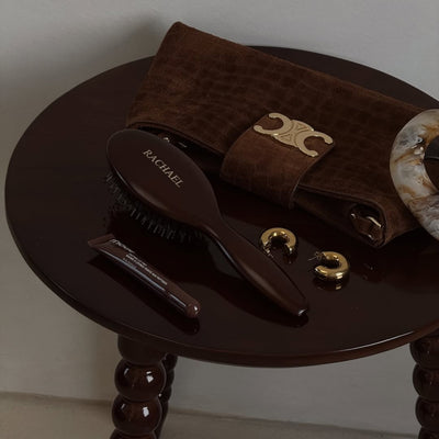 The Signature Brush – Boar Bristle Hairbrush Logo Engraved Edition