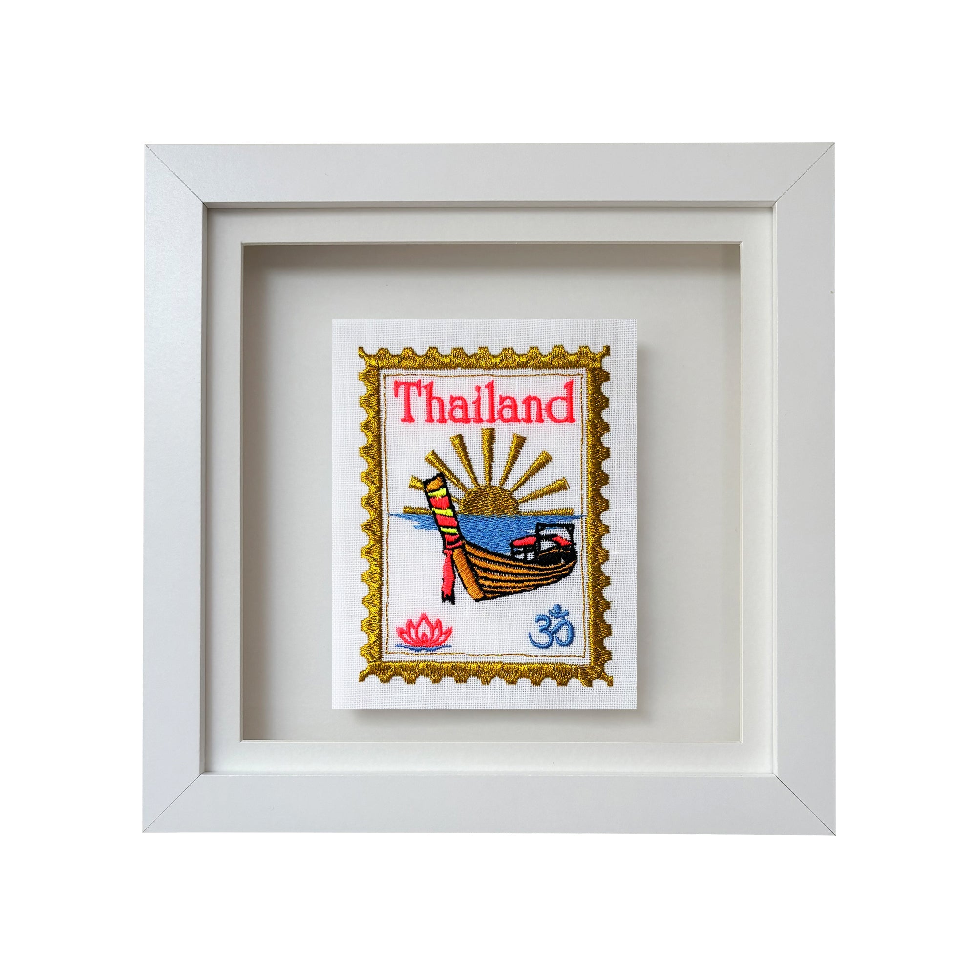 Thailand Embroidered Postage Stamp