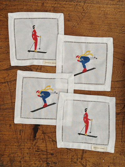 The Ski Cocktail Napkin Set