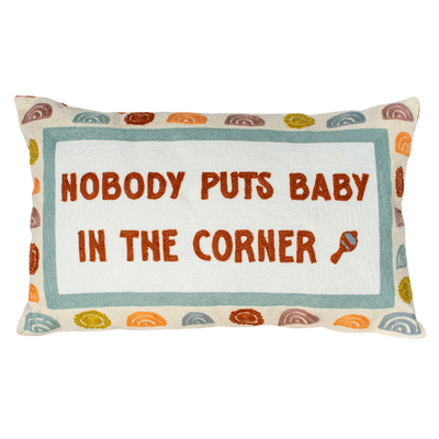 Nobody Puts Baby In The Corner Needlepoint Cushion