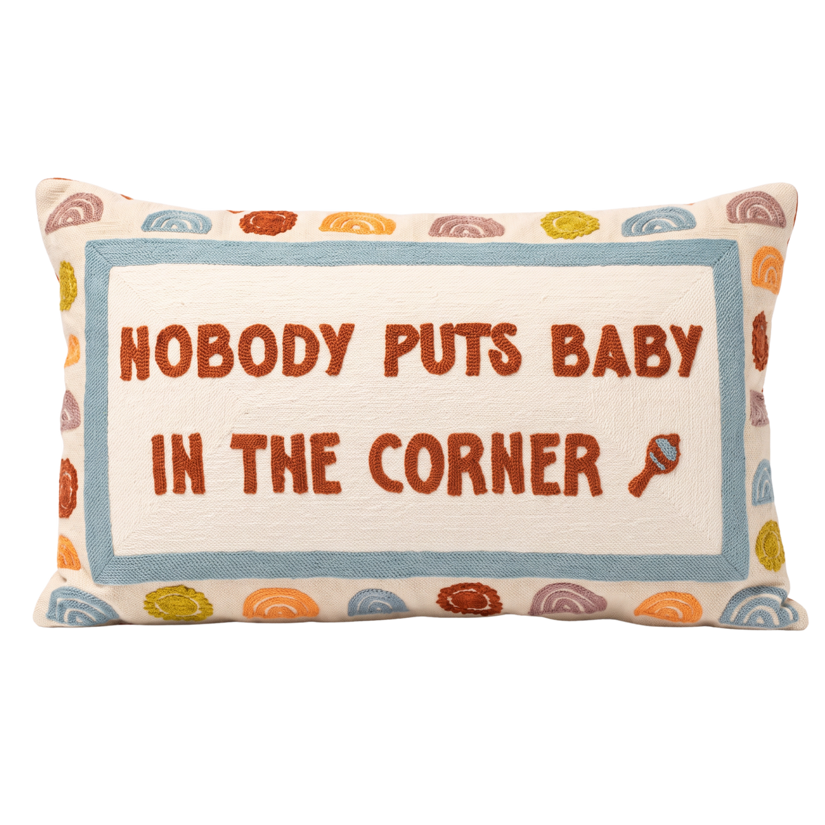 Nobody Puts Baby In The Corner Needlepoint Cushion