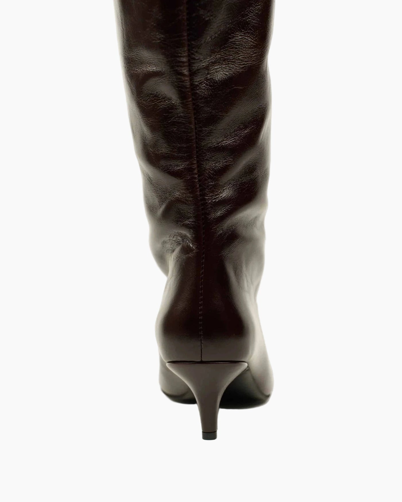 Brown Glazed Leather Vivian Boots