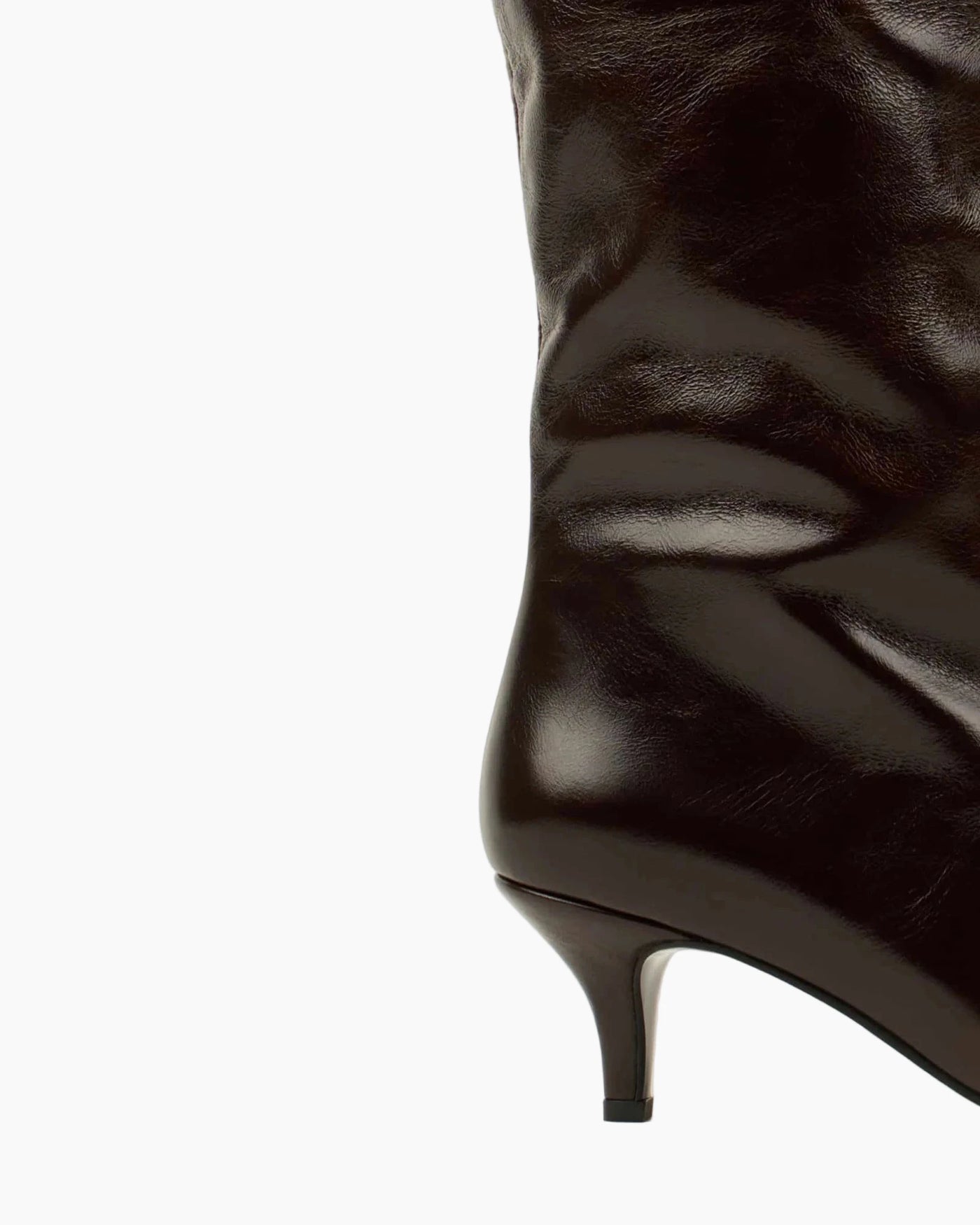 Brown Glazed Leather Vivian Boots