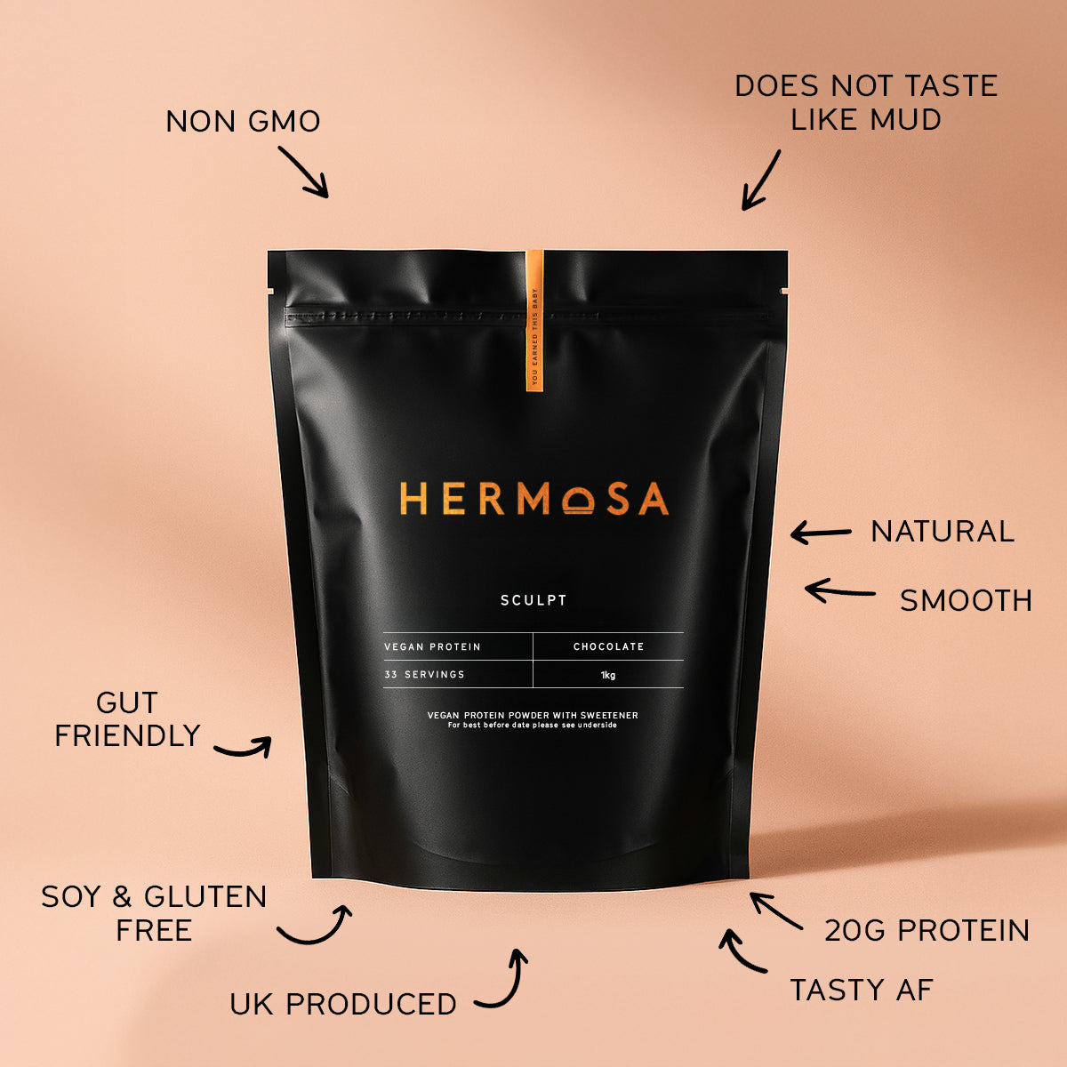 VEGAN PROTEIN POWDER 1KG POUCH