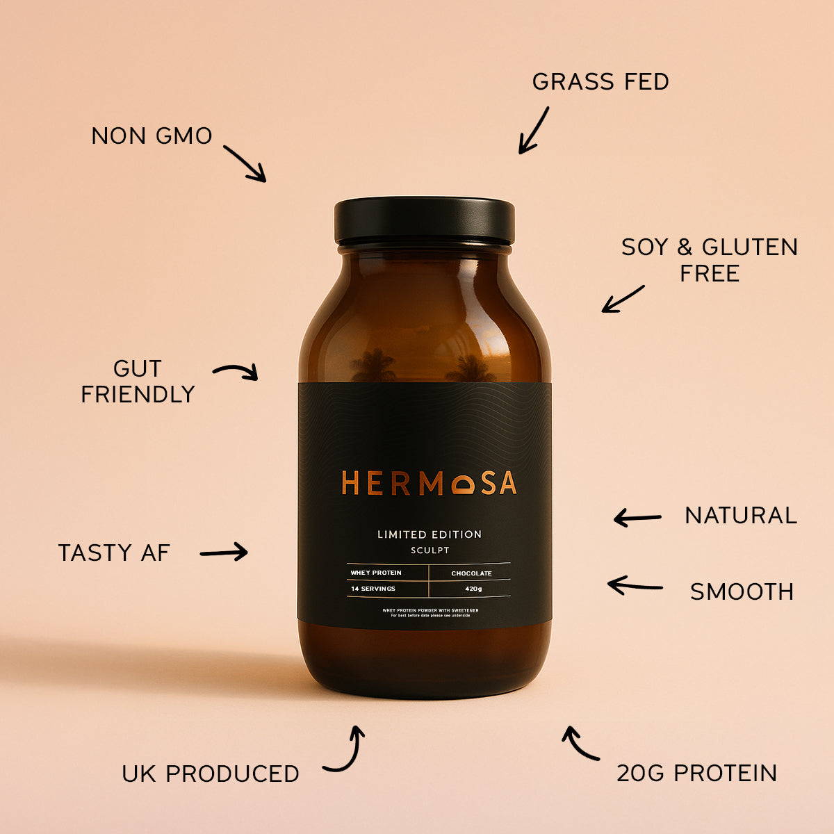 GRASS-FED WHEY PROTEIN POWDER 420G JAR