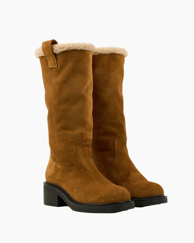 Caramel Suede Alpine Boots