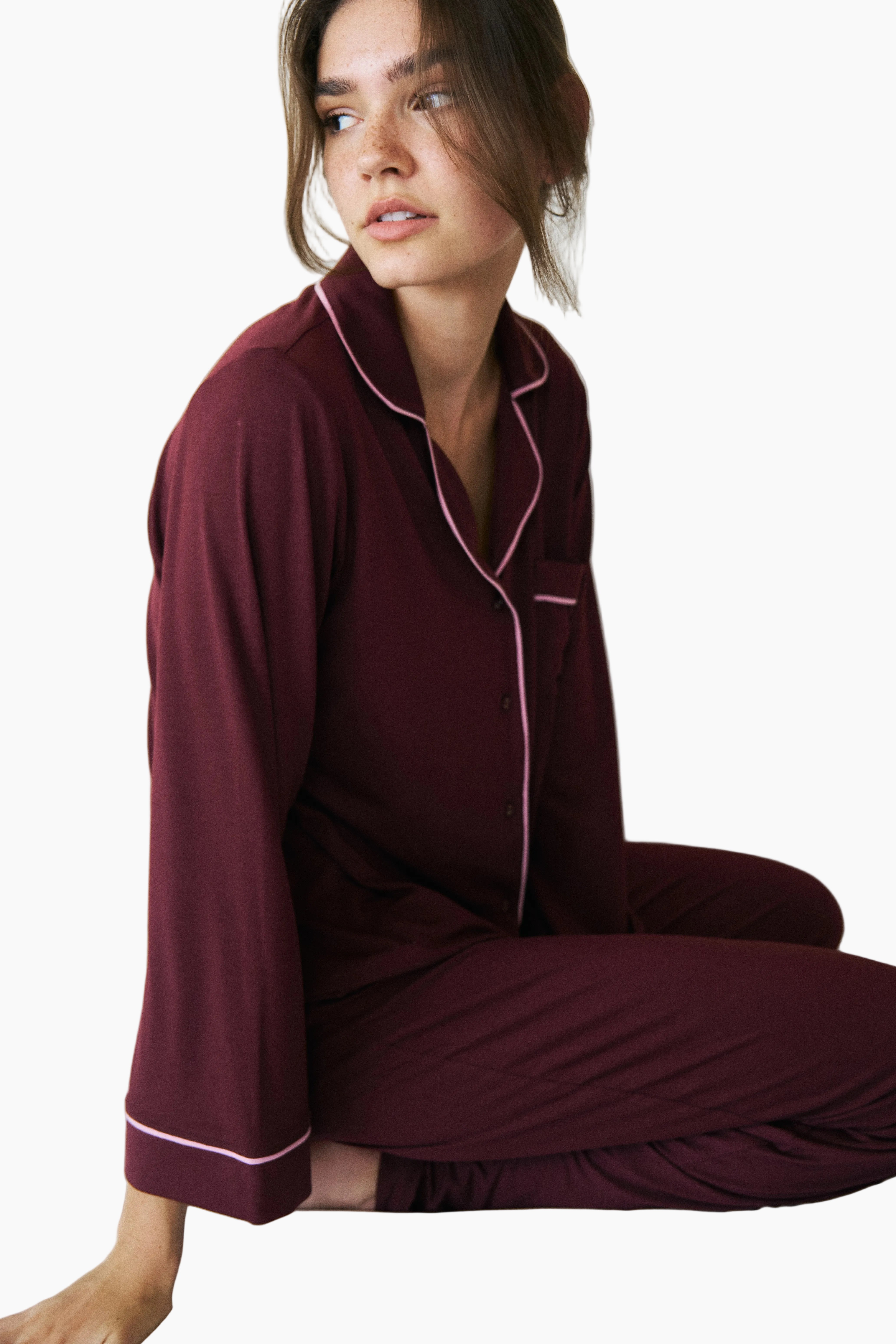 Burgundy Modal Pyjama Set