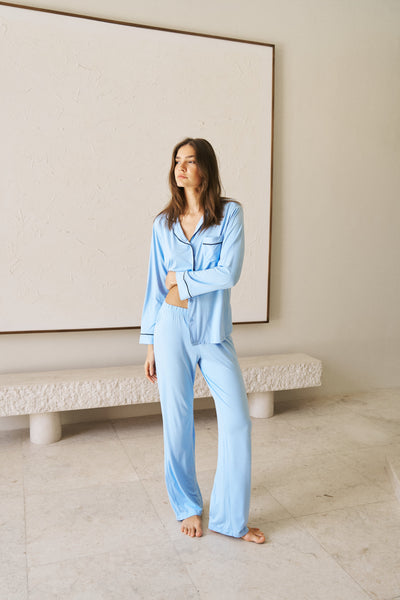 Powder Blue Modal Pyjama Set