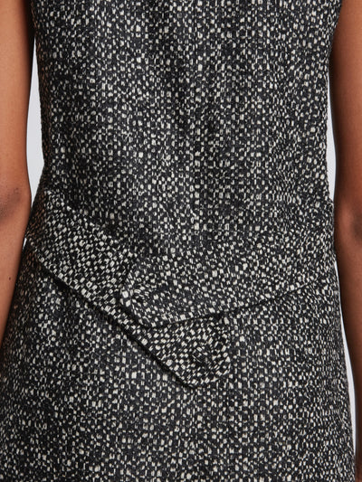 2 in 1 Sleeveless A-line Wool Mix Waistcoat Dress