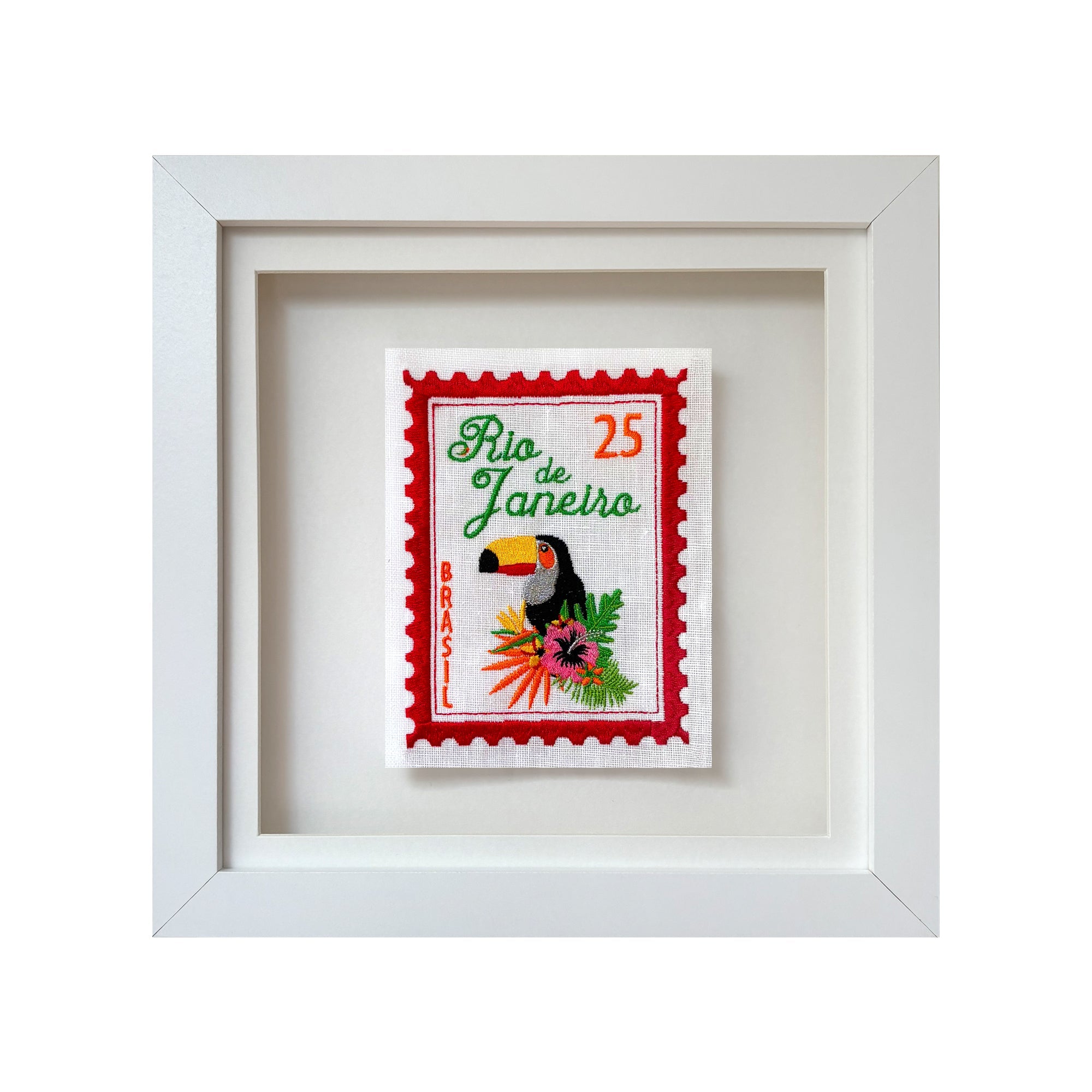 Rio De Janiero Embroidered Artwork Print