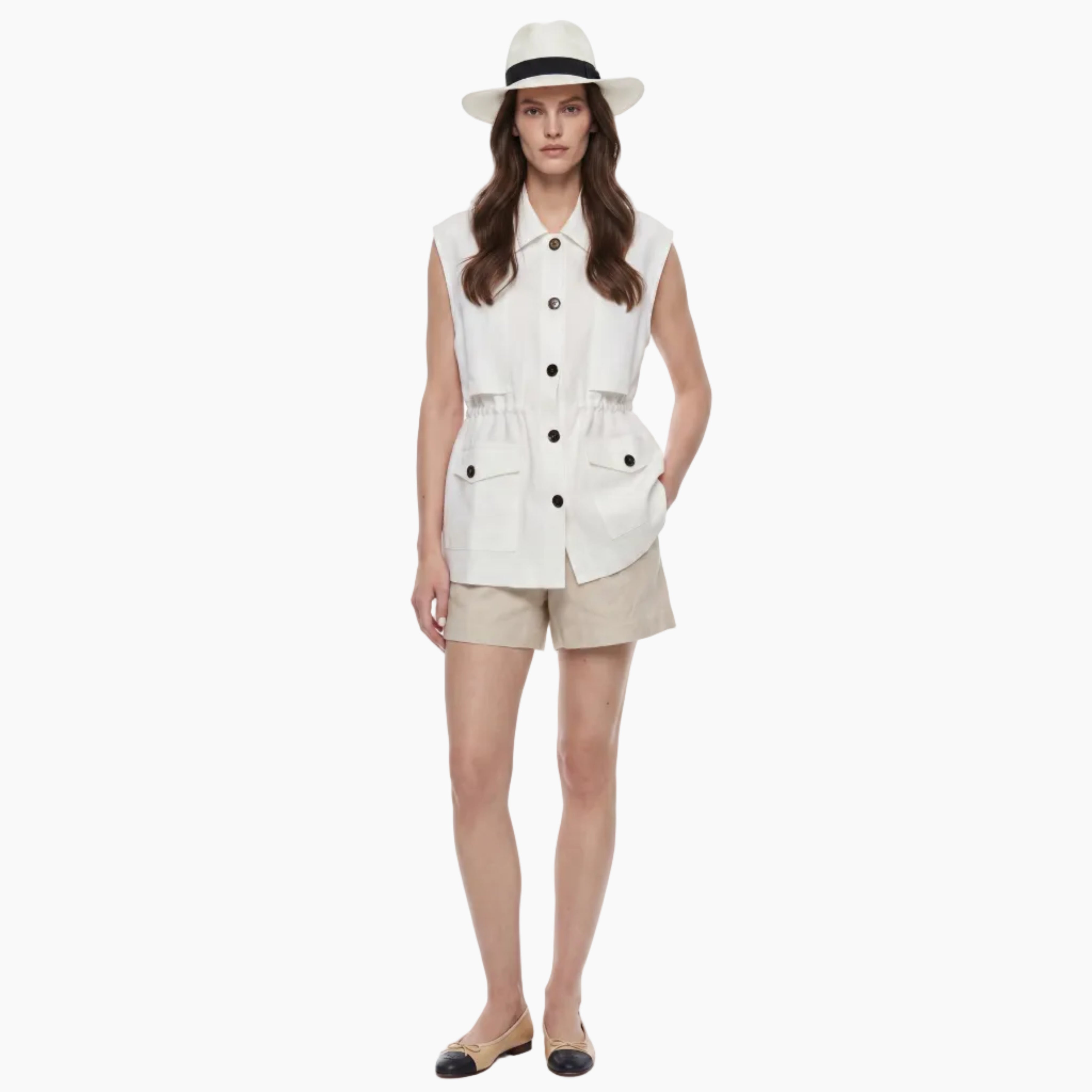 The Capri Linen Gilet