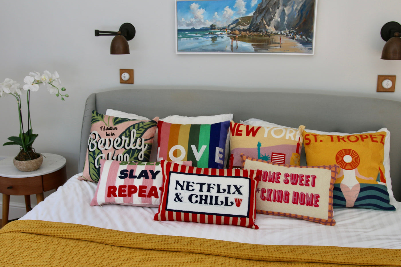 Netflix & Chill Needlepoint Cushion