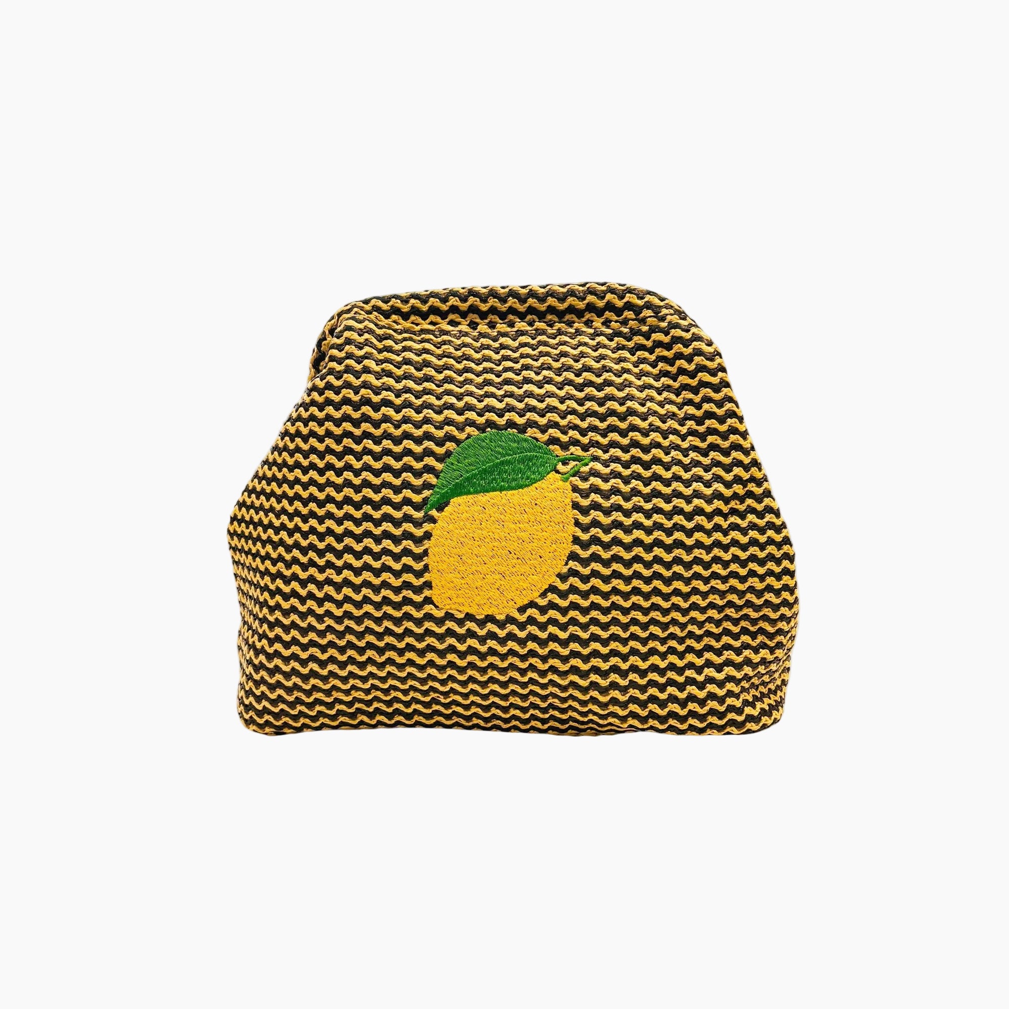 Lemon Straw Clutch