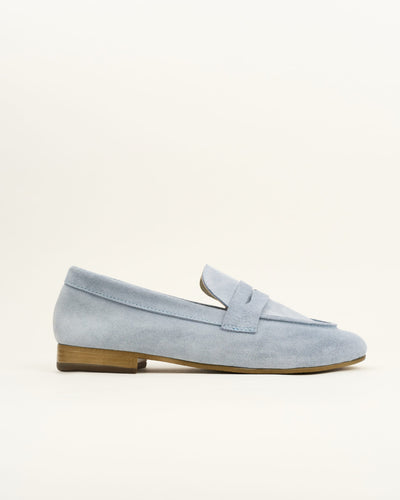 Soft powder blue loafers