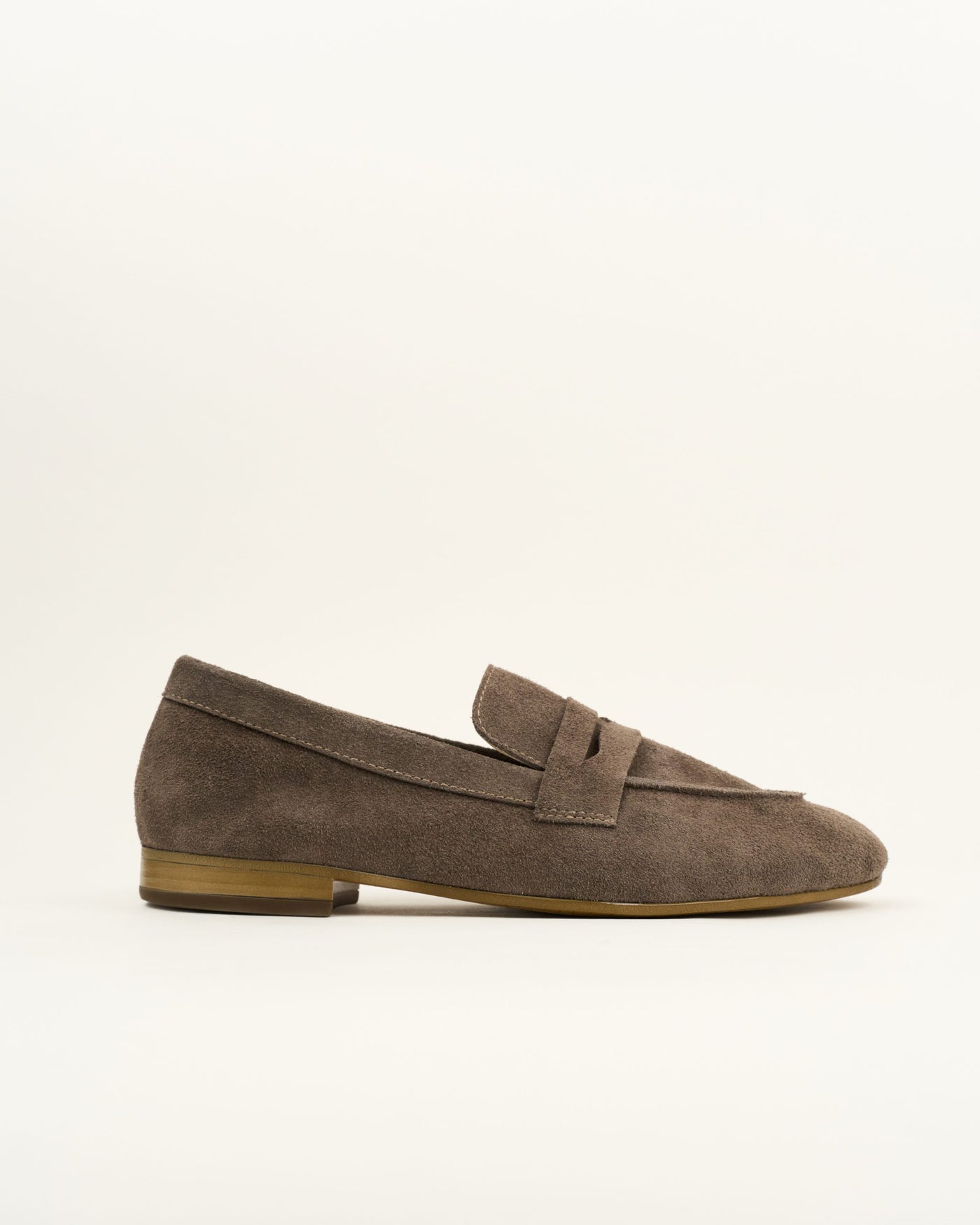 Mocha suede loafers