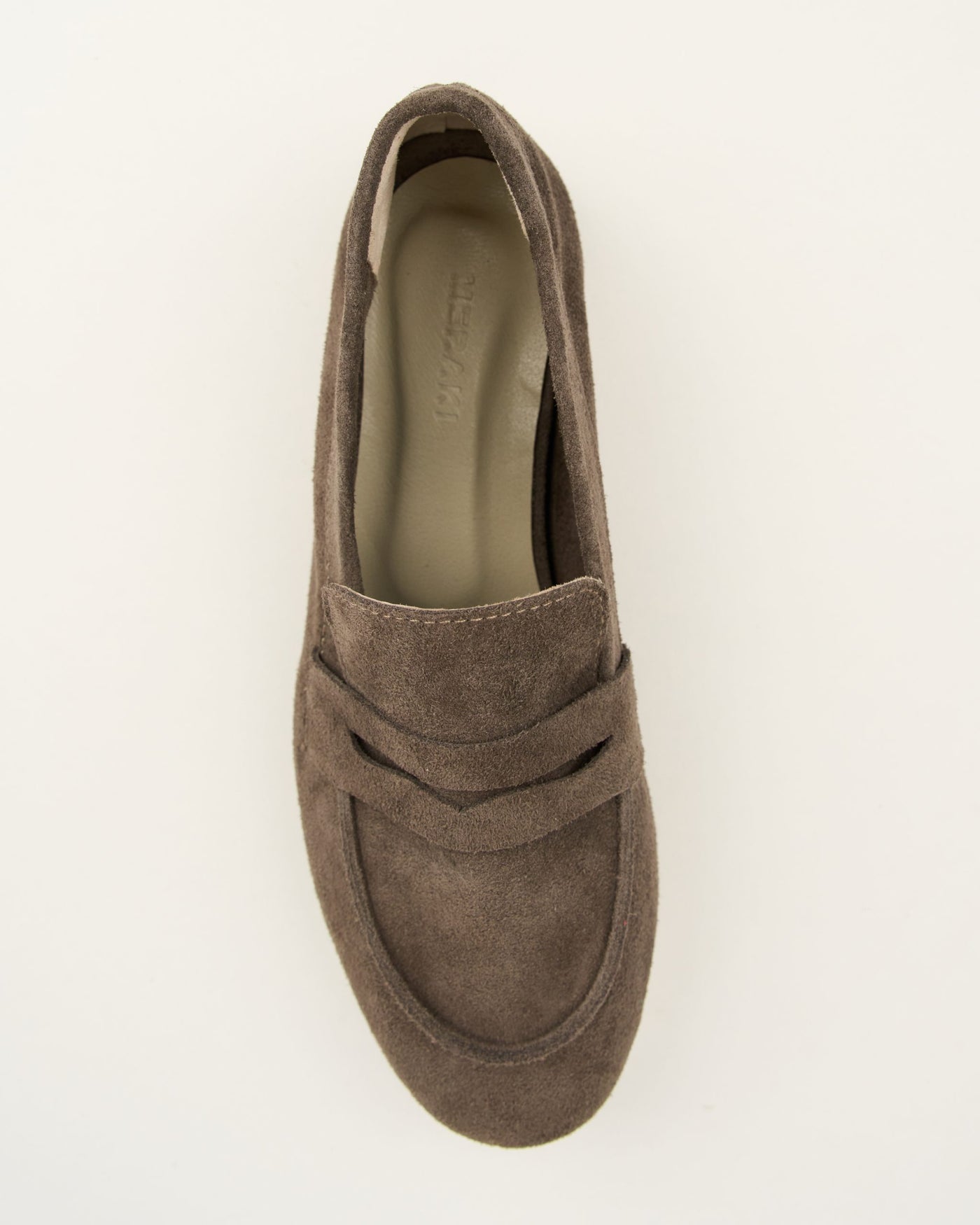 Mocha suede loafers