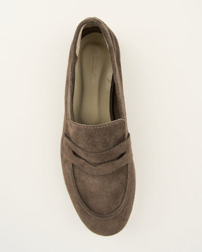 Mocha suede loafers