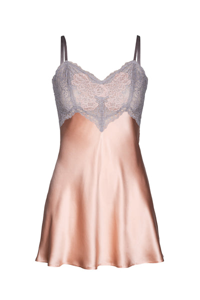 Mireille Twilight Babydoll Silk Chemise