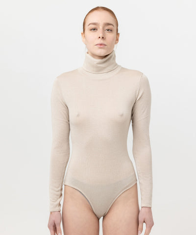 Sand Silk and Cashmere Bodysuit