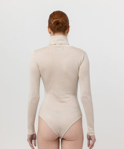 Sand Silk and Cashmere Bodysuit