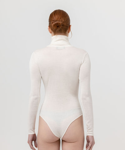 Chalk Silk and Cashmere Bodysuit