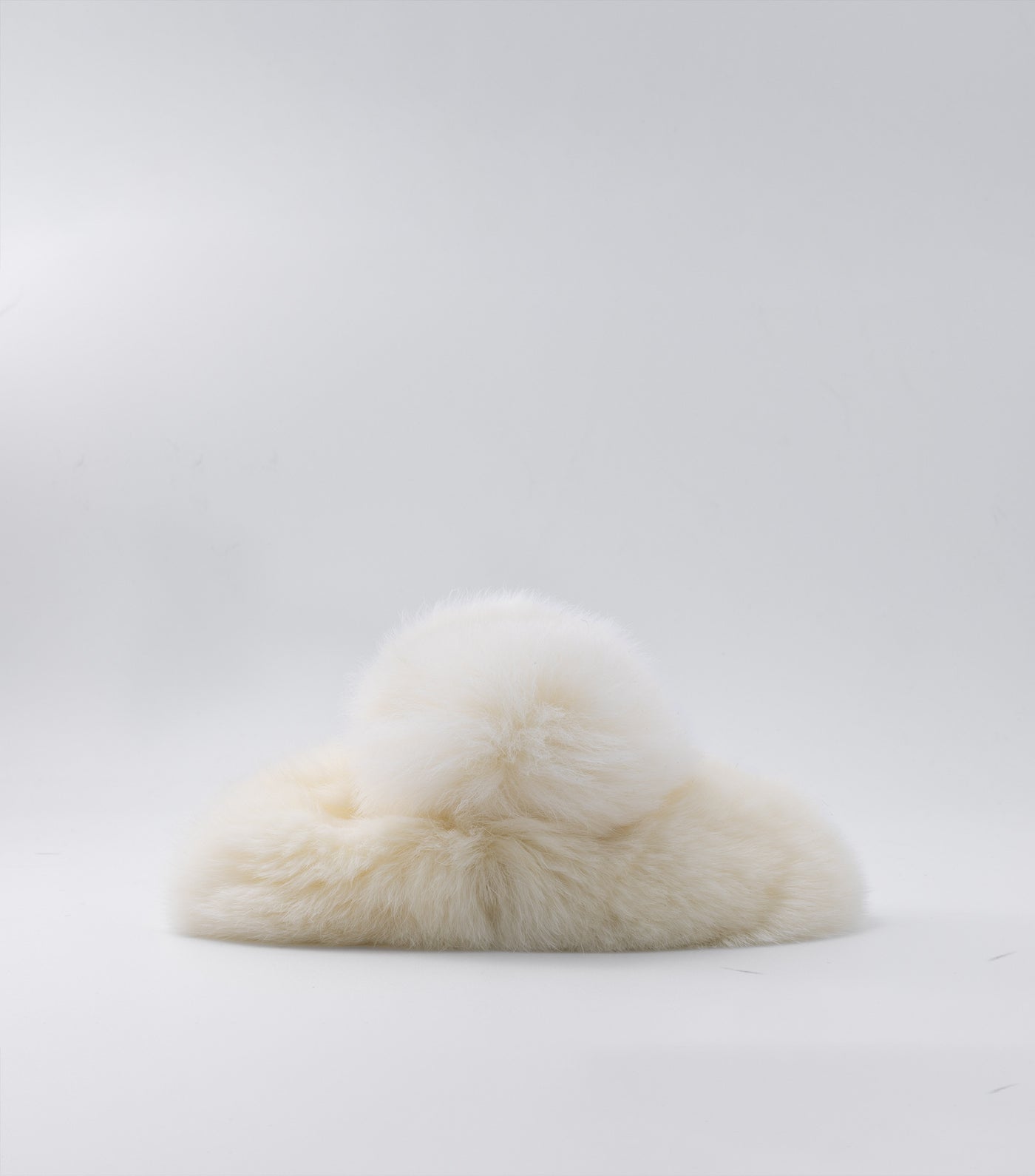 White Rabbit Fur Hair Clip