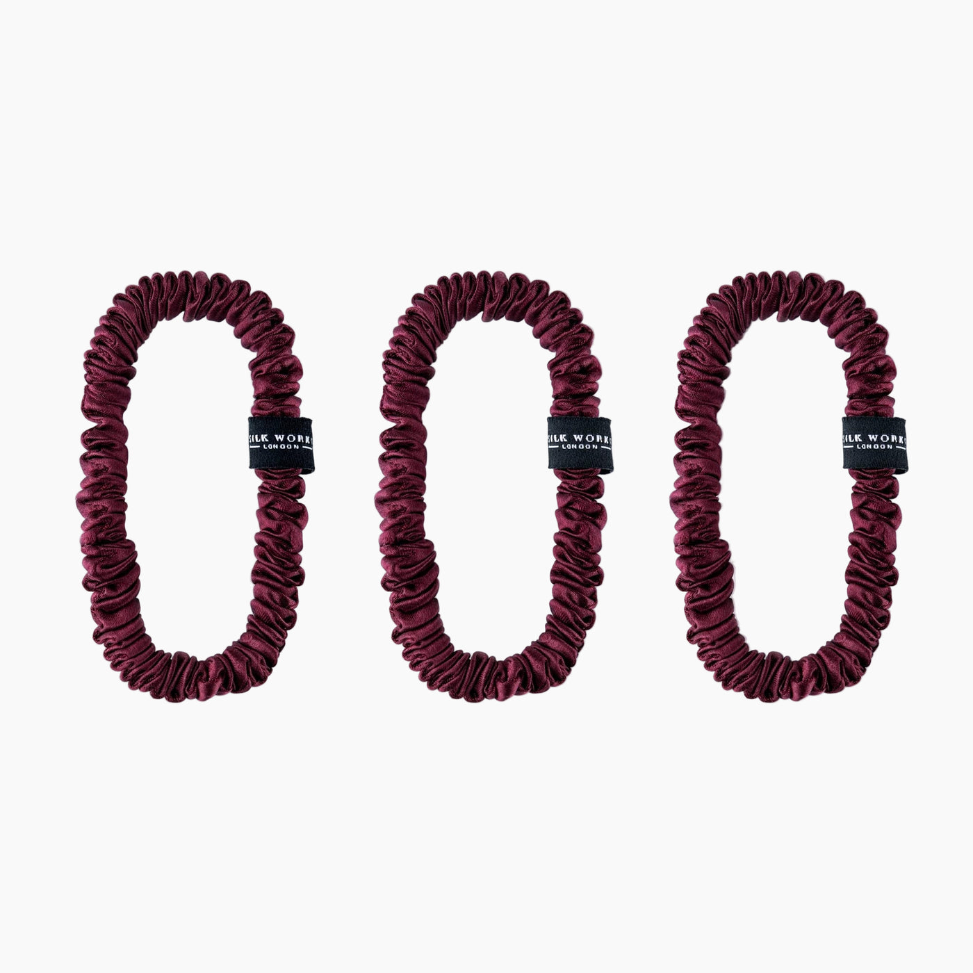 Silk Skinny Scrunchies Pack of 3