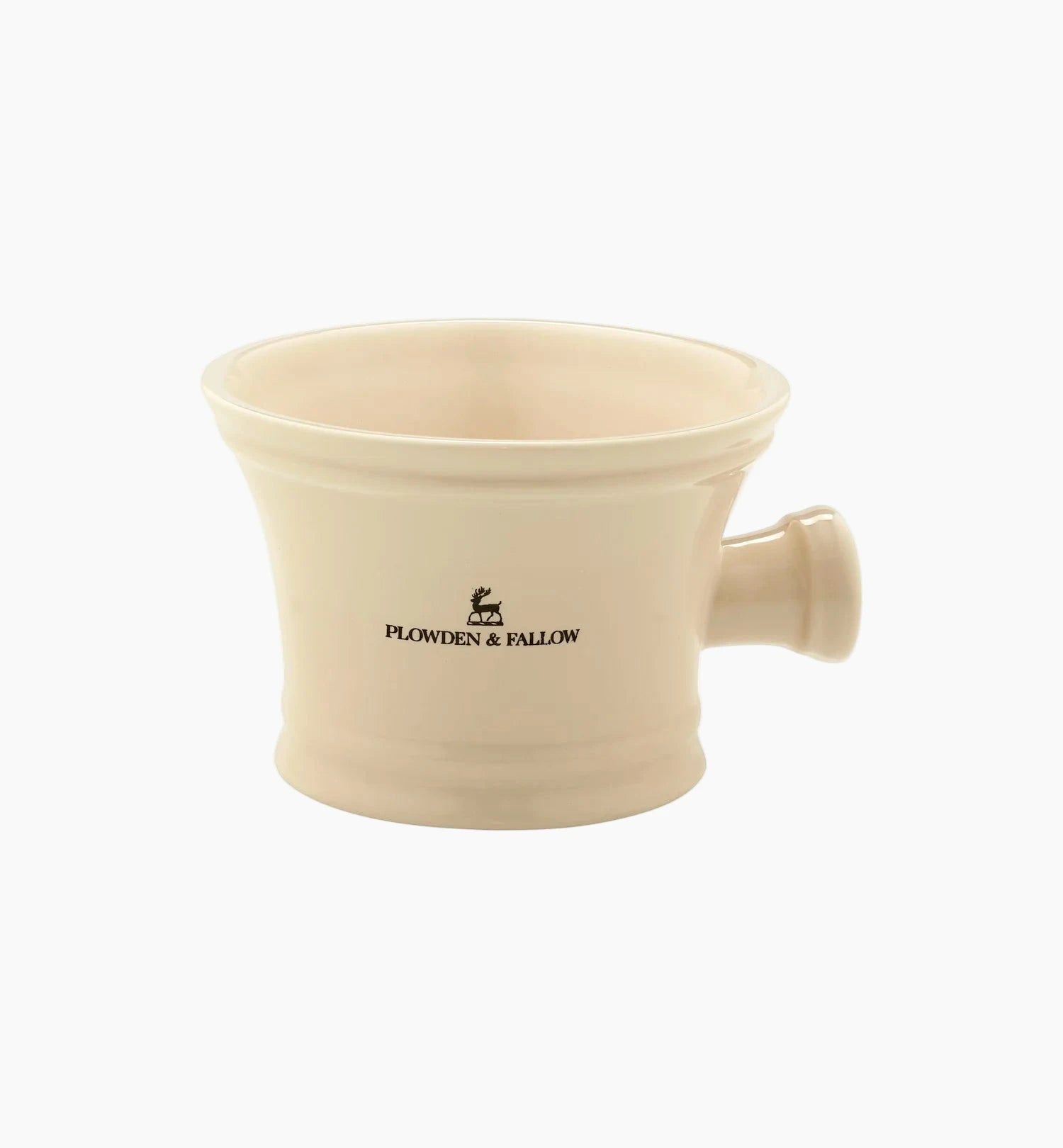 PORCELAIN SHAVING BOWL | WITH HANDLE | FAUX IVORY