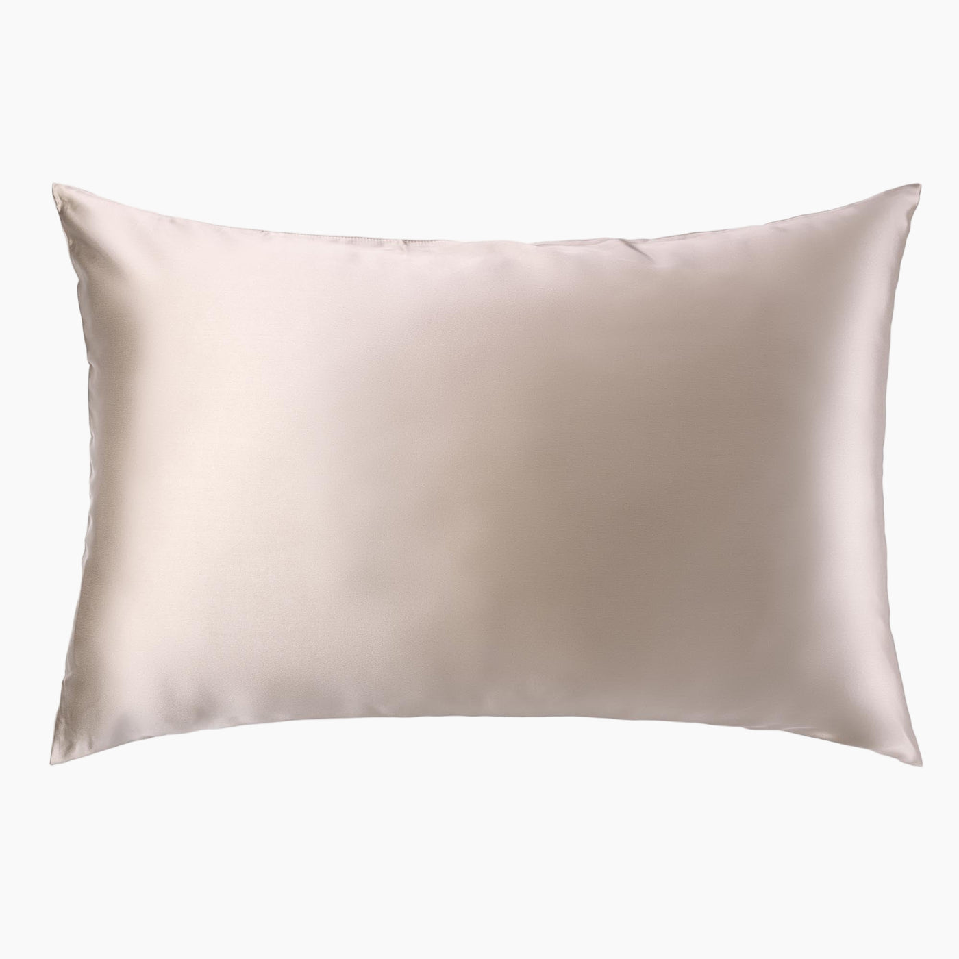22 momme mulberry silk pillowcase in a neutral caramel colour.